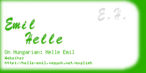 emil helle business card